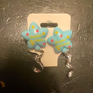 Happy birthday earrings